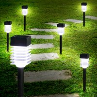 Aigostar Luces solares Jardín 12 Pack, Lámpara LED Luz solar exterior, Luz Fría 6500K. IP44 Luces solares
