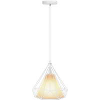 Aigostar Lámpara de techo vintage. Casquillo E27. Lámpara diseño retro de acero blanco y tulipa blanca. Estilo industrial para decorar el salón, pasillo, dormitorio, despacho, comedor, cafeterías etc