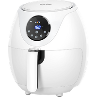 Taylor Swoden Eva - Freidora de aire sin aceite, 1200W, tamaño compacto: 2.6 litros, pantalla LED, panel táctil, 6 programas automáticos. Libre de BPA. Color blanco.