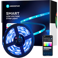 Aigostar Tiras LED Alexa 5m Impermeable WiFi Luces LED Inteligente RGBW 3000K luz calida, Controlas con App y IR Control Remoto. Tira LED Inteligente Compatible con Alexa, Google Assistant y App，cuenta con 2 años de garantía