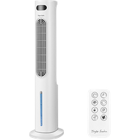 Taylor Swoden Chilly - Climatizador evaporativo 3 en 1 depósito de agua 6L y mando a distancia. Ventilador de torre, climatizador evaporativo y humidificador en uno. Oscilante, temporizador. 3 modos