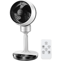 Taylor Swoden Eddy - Ventilador de mesa digital, oscilante, mando a distancia. Pantalla LED, 4 velocidades, 3 modos, 70W, oscilación vertical y horizontal, temporizador 8 horas. Diseño retro