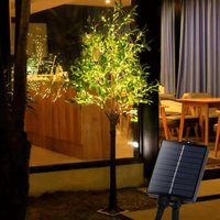 Aigostar Árbol de Olivo Artificial con Luces LED Solares 120 cm, 150 LED, 8 Modos, IP65 Impermeable, Idea