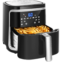 Aigostar Cube - Freidora de aire sin aceite 7L, 1900W, 7 funciones preestablecidas. Doble uso: con cesta o cajón. Sin BPA. Libro de recetas incluido