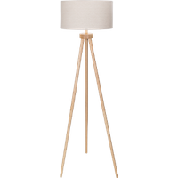 Aigostar Lámpara de Pie Salon Lampara Vertical en Madera Luz Pie con Trípode Removible para Lectura Decoracion Dormitorio, Blanco