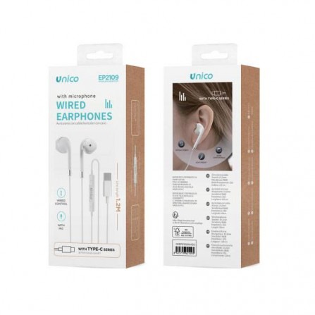Auriculares con Microfono EP2109 USB-C Unico