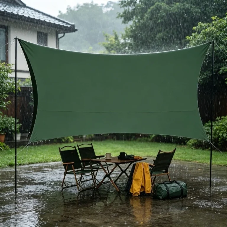 Toldo Oxford Resistente de 20x10 pies, Vela de Sombra Rectangular Verde Oscuro, Lona Protectora UV50+, Cubierta…