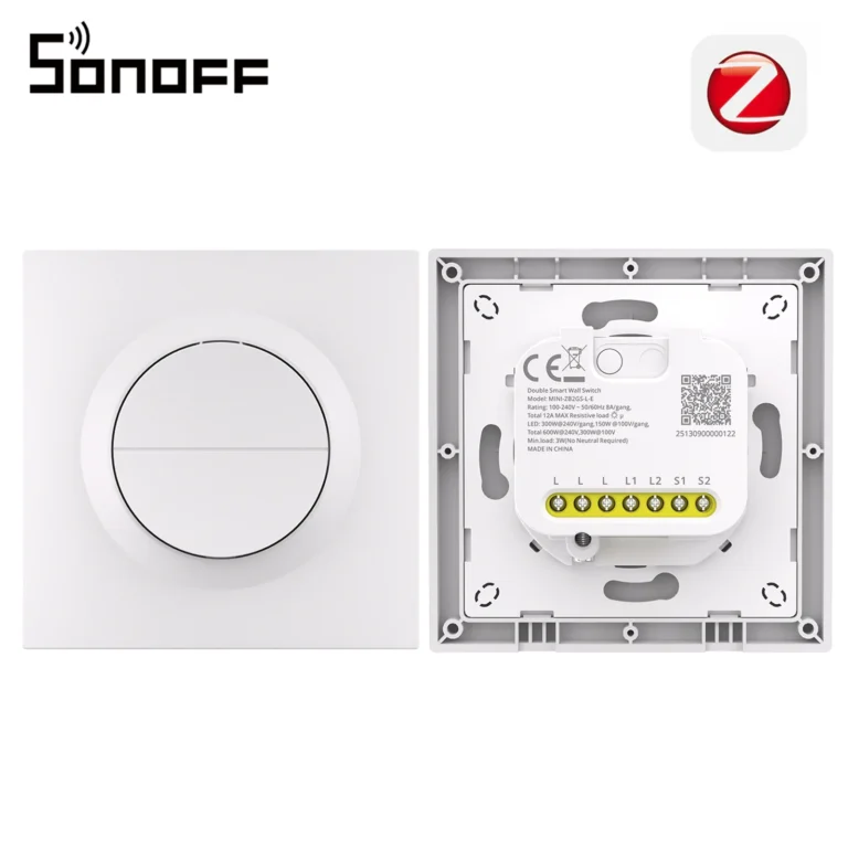 Interruptor de Pared Inteligente Zigbee SONOFF Orb-ZBW2L con 2 Botones MINI-ZB2GS-L-E Sin Cable Neutro, Carga Total…