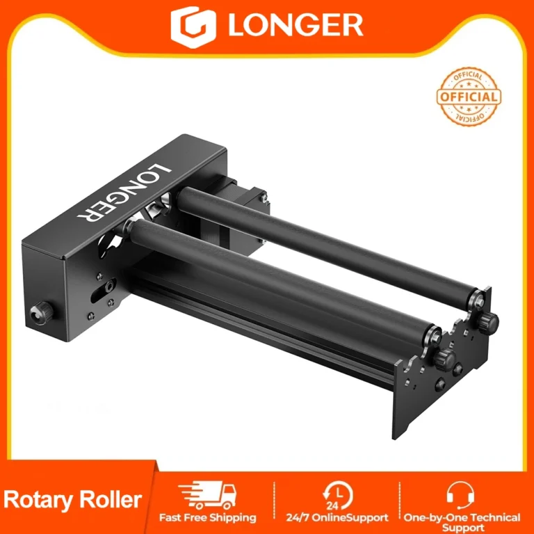 LONGER 360 ° Rodillo Giratorio Automático para Grabador Láser, Cortador, Marcador de Vidrio, Latas, Botellas, CNC,…