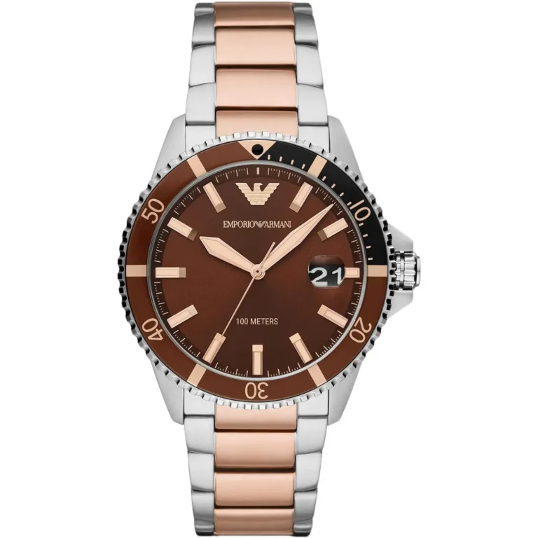 Armani Reloj Hombre Analógico Cuarzo con Correa de Acero inoxidable.