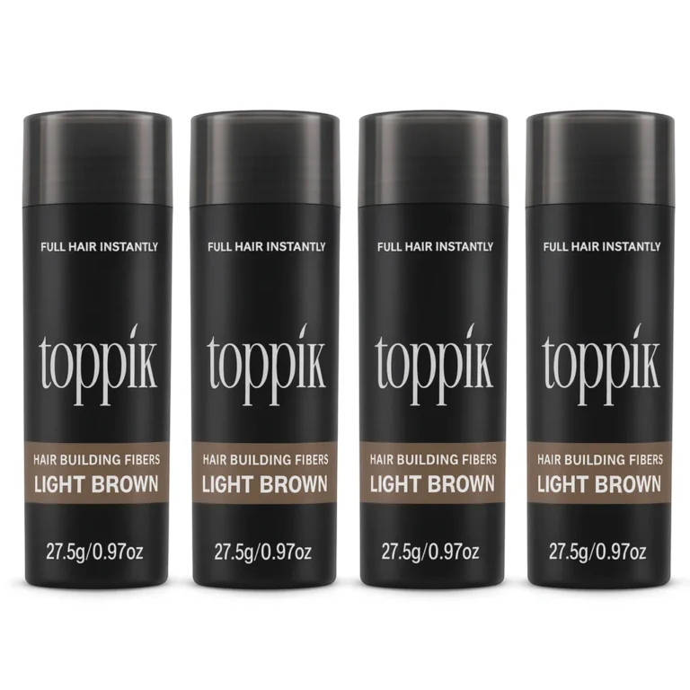 Toppik Fibras Capilares Castaño Claro – Pack 4×27,5 g – Fibras de Queratina para Aumentar la…