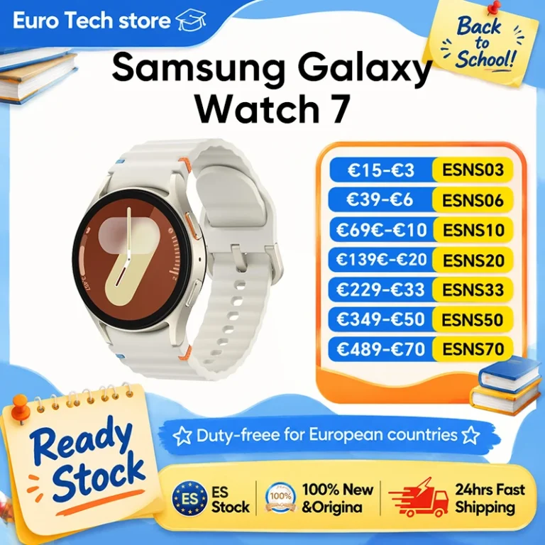 Reloj Inteligente Samsung Galaxy Watch 7, Bluetooth 5.3, 40/44 mm, Pantalla AMOLED de 1.3'', Monitor de…
