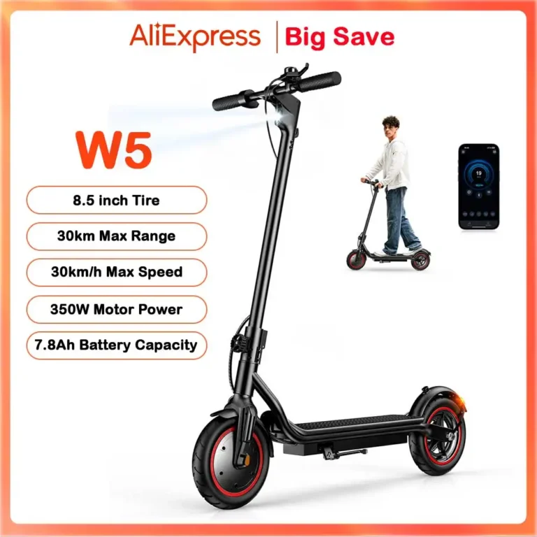Patinete eléctrico W5, Motor de 8,5 pulgadas, 350W, batería de 36V7.8Ah, velocidad máxima de 30km, rango…