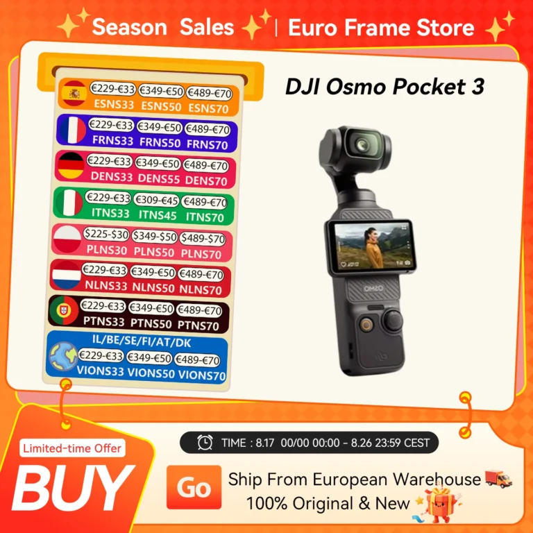 DJI Osmo Pocket 3, Potente Sensor de 1 Pulgada, 4K/120fps, Pantalla Táctil Giratoria de 2 Pulgadas,…