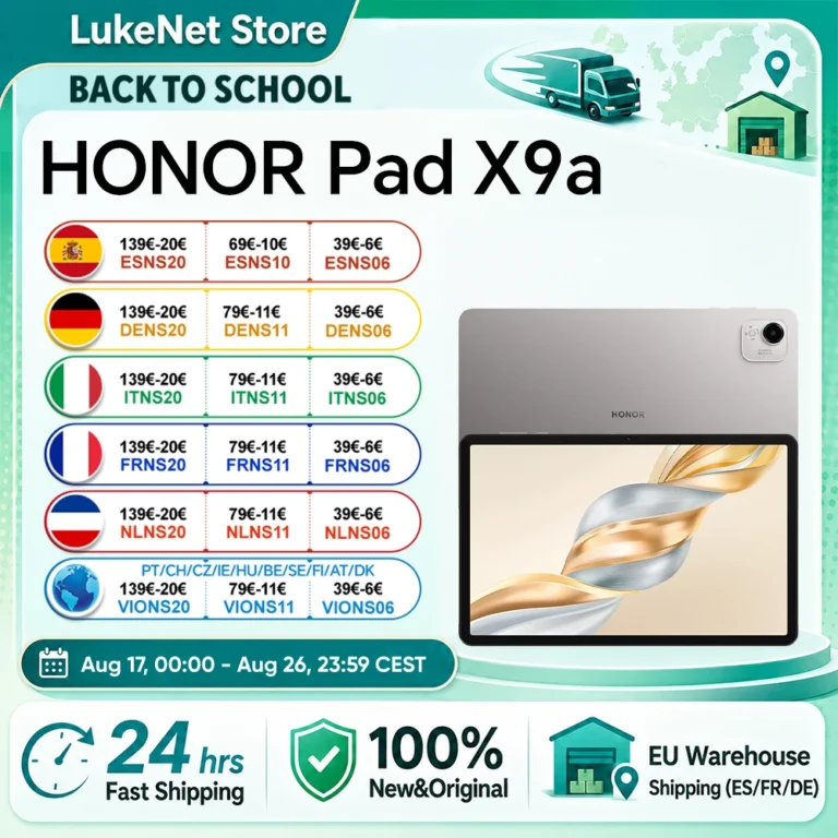 Tablet HONOR Pad X9a con Qualcomm Snapdragon 685, WIFI, Pantalla HONOR Fullview de 11.5 Pulgadas y…