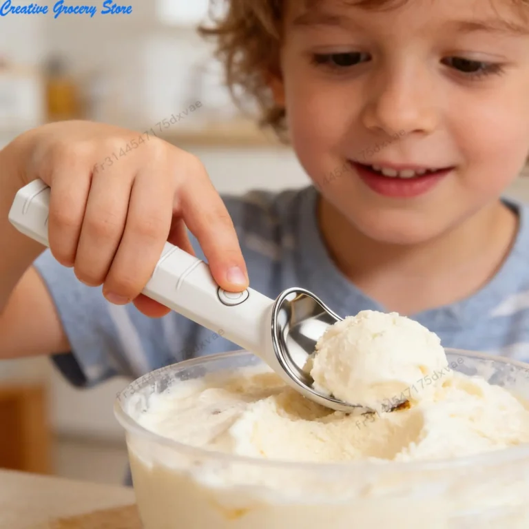 Cuchara eléctrica para helado con calefacción, cuchara portátil de acero inoxidable para calentar, cuchara de acero…