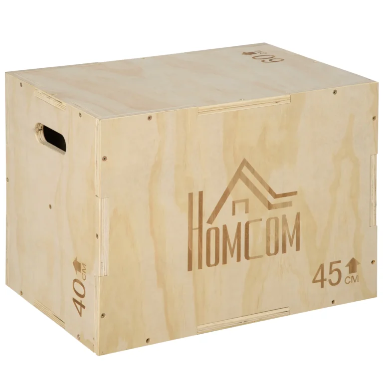 Caja de salto HOMCOM para plyometría, fitness y entrenamiento cruzado, 40/45/60 cm, para entrenamiento en caja