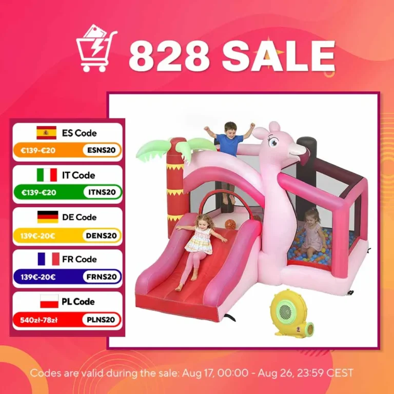AIYAPLAY Castillo Hinchable para Niños con Soplador Tobogán Cama Elástica Piscina de Pelotas Canasta de Baloncesto…