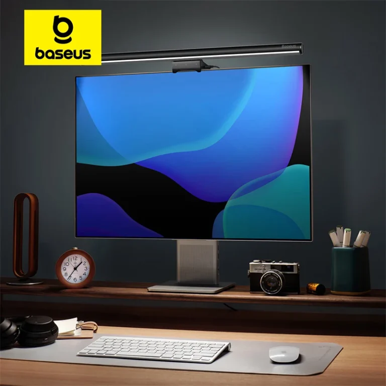 Baseus-Lámpara de escritorio con pantalla, luz colgante para pantalla de ordenador, nueva lámpara de mesa, Monitor…