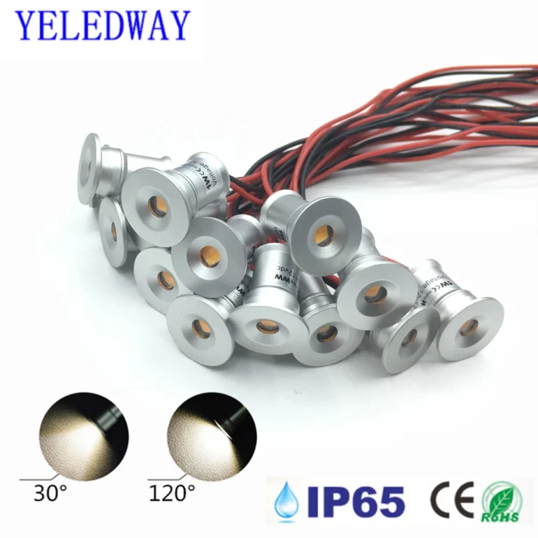 Mini luces LED empotrables de techo de 12V, foco regulable de 1W, escaparate blanco y negro,…