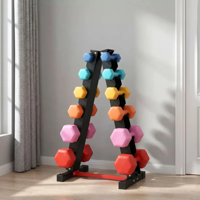 Soporte para Mancuernas de 6 Niveles, Estante para Pesas, Soporte de Almacenamiento de Barras de Acero…