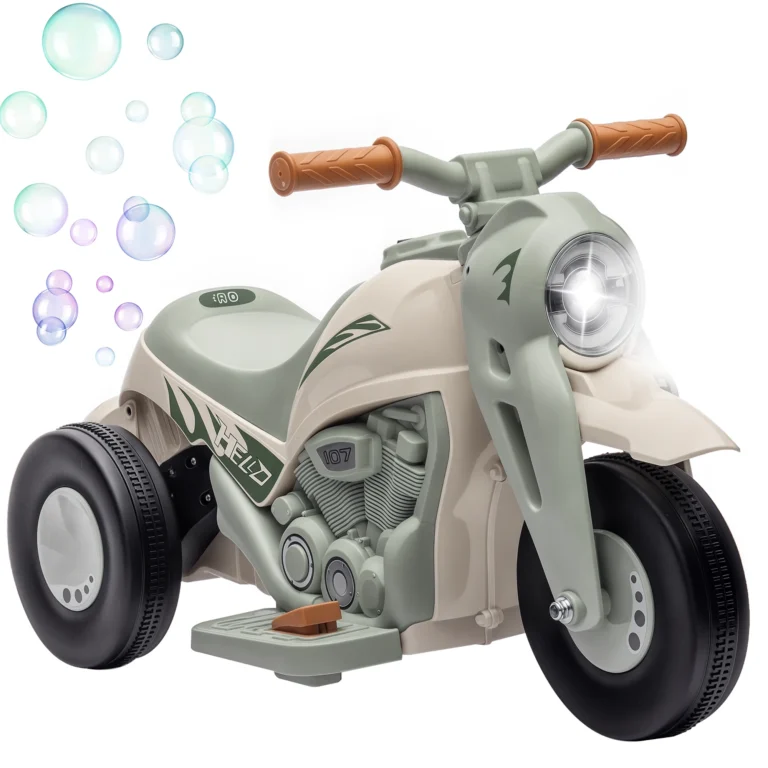AIYAPLAY Moto Eléctrica para Niños, 3 Ruedas, 6 V, 3 km/h, Coche Eléctrico para Niños con…