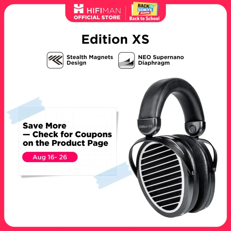 Auriculares HIFIMAN Edition XS de Tamaño Completo, Abiertos, Magnéticos Planos, de Alta Fidelidad, con Diseño de…