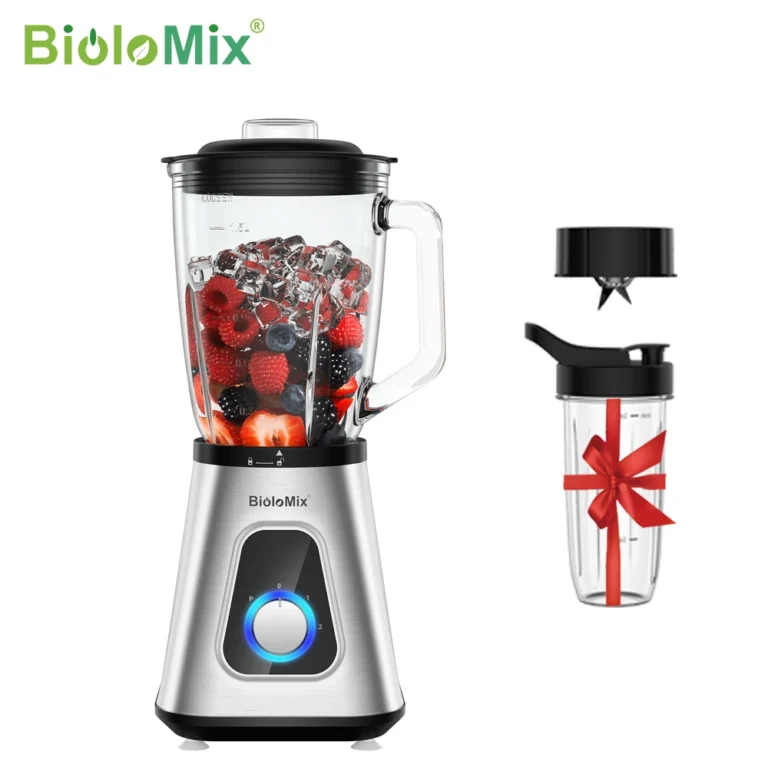 Licuadora BioloMix Professional de 1300 W con jarra de vidrio sin BPA de 1,5 L, perfecta…