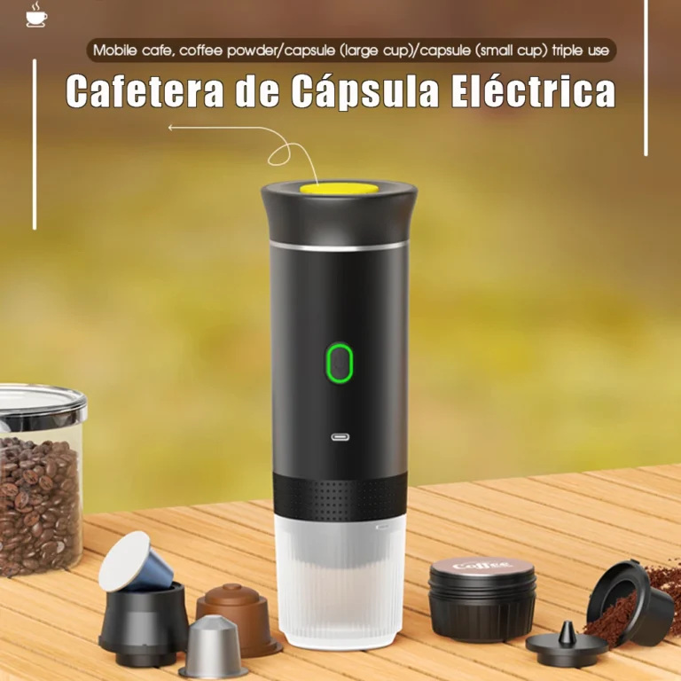 Cafetera de cápsulas eléctrica portátil MicroData, cafetera 3 en 1, cafetera Espresso, bomba de calefacción inalámbrica,…