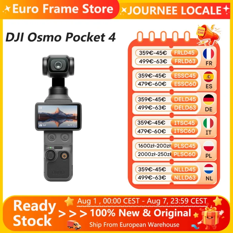Envío desde la UE, DJI Osmo Pocket 4, Cámara Gimbal de Bolsillo con CMOS de 1″,…