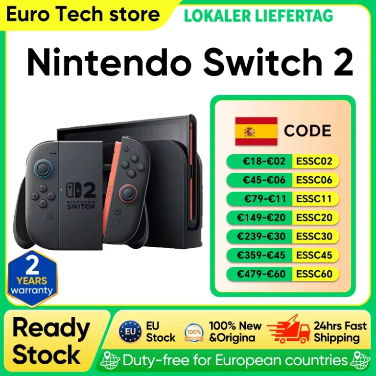 Nintendo Switch 2, Pantalla de 7.9'', Controles Joy-Con, Audio Mejorado, Consola Ajustable, Compatible con Modelos Anteriores,…