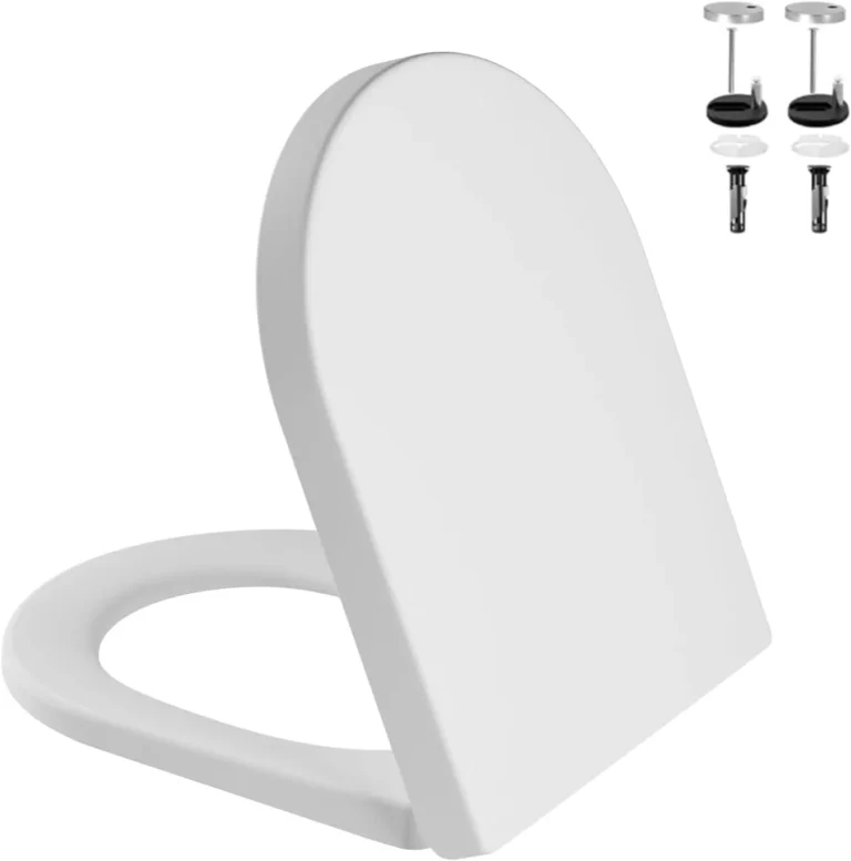Tapa de inodoro con descenso automático, asiento de inodoro en forma de D, soporta hasta 250…