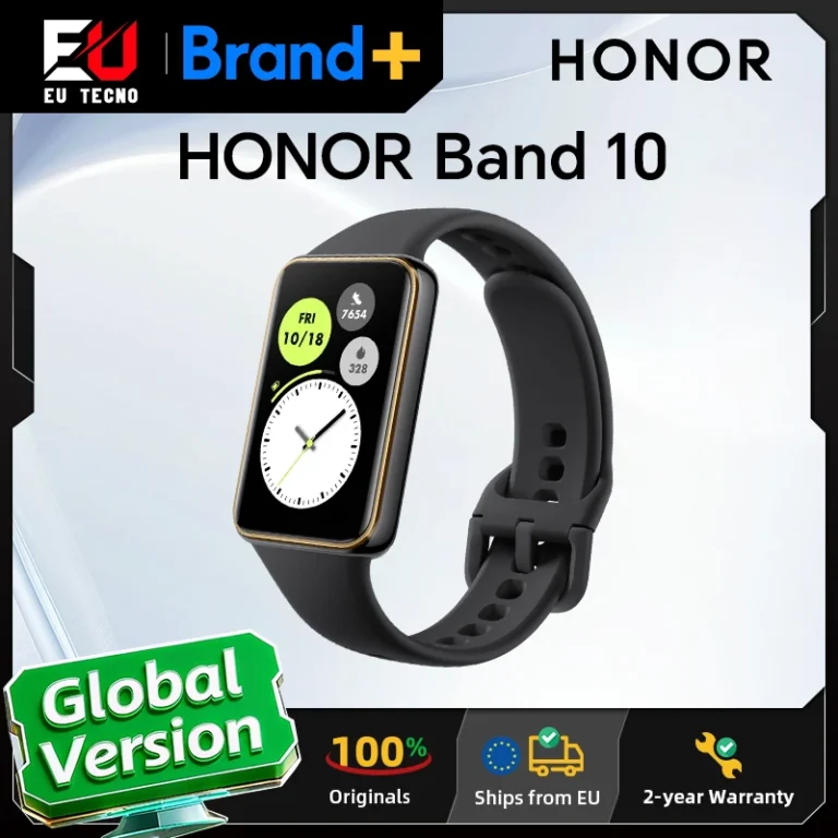 HONOR Band 10, Versión Global, Diseño de Borde Curvo, Salud Matutina, Pantalla AMOLED de 1.57 Pulgadas,…