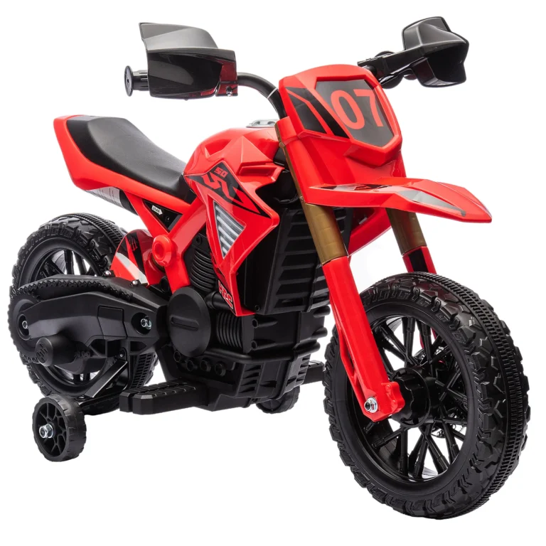 Motocicleta eléctrica para niños AIYAPLAY, moto cross para niños con batería de 6 V, 2 motores,…
