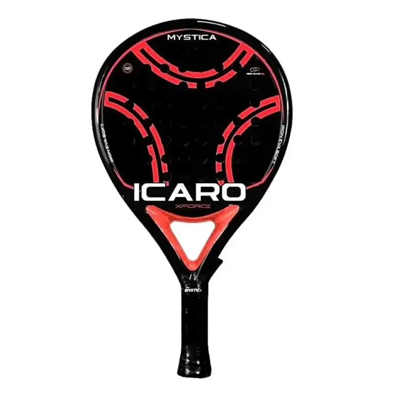 Mystica Icaro Rojo - Pala de Pádel con Formato Redondo y Balance Bajo