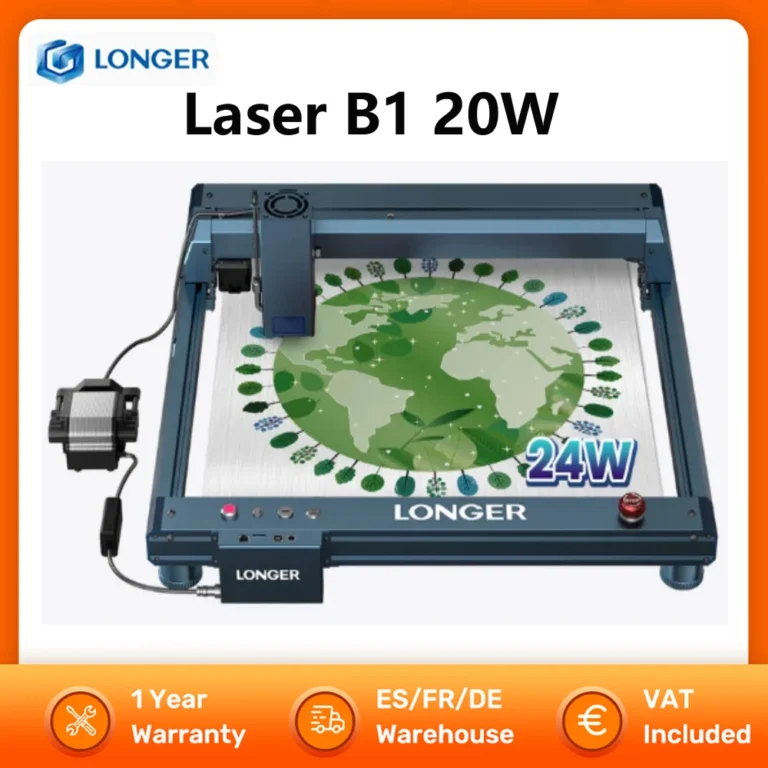 LONGER-máquina cortadora de grabado láser B1, 20W, asistencia de aire automática, Control Wifi, 450x440mm, tecnología láser…