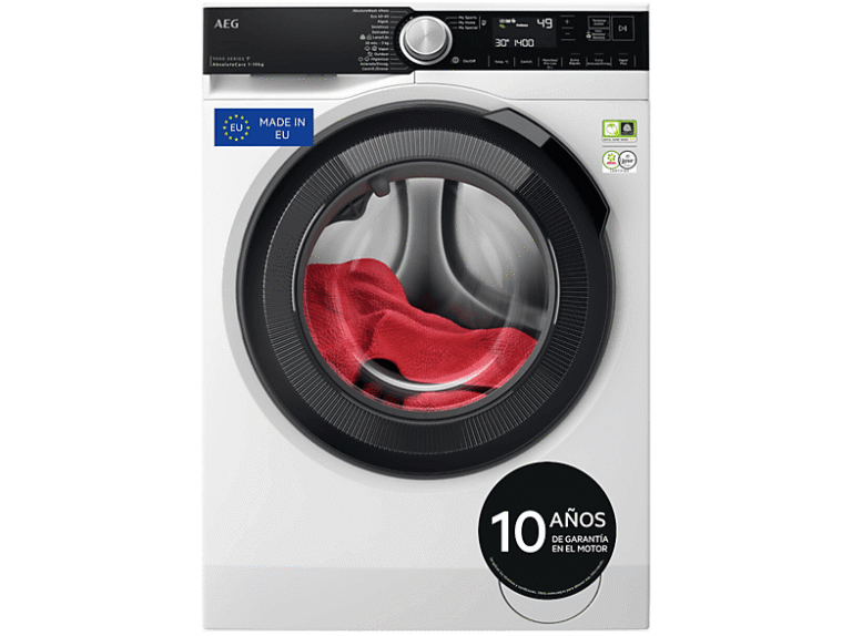 Aeg REACONDICIONADO Seminuevo Funcional Lavadora carga frontal - AEG , 10 kg, 1400 rpm, 12 programas, AbsoluteCare, A - 35%, Blanco