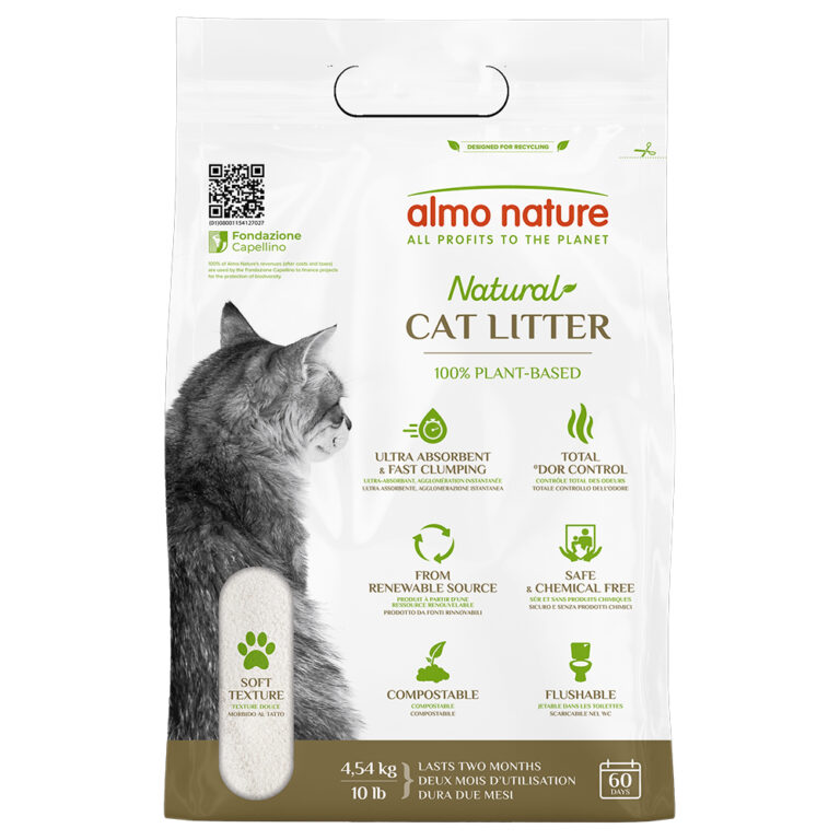 Almo Nature Litter Almo Nature arena vegetal aglomerante para gatos en oferta: 2 x 1 - 2 x 4,54 kg
