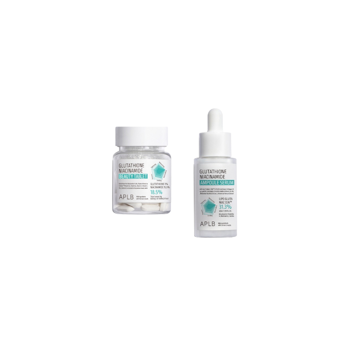 Aplb Glutathione Niacinamide Beauty Tablet - 30ea & Ampoule Serum - 40ml Set