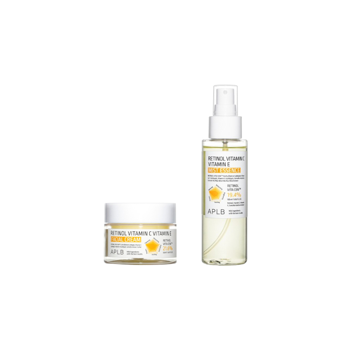 Aplb Retinol Vitamin C Vitamin E Facial Cream - 55ml (1ea) + Mist Essence - 105ml (1ea) Set