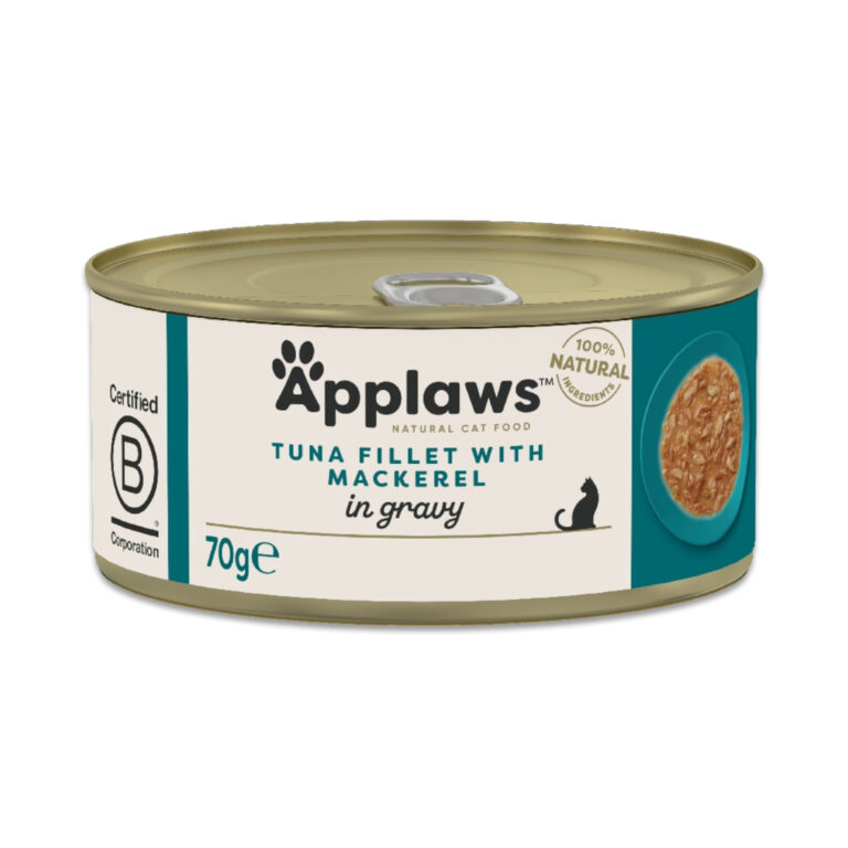 Applaws Cat en salsa 24 x 70 g - Pack Ahorro - Filete de atún con caballa