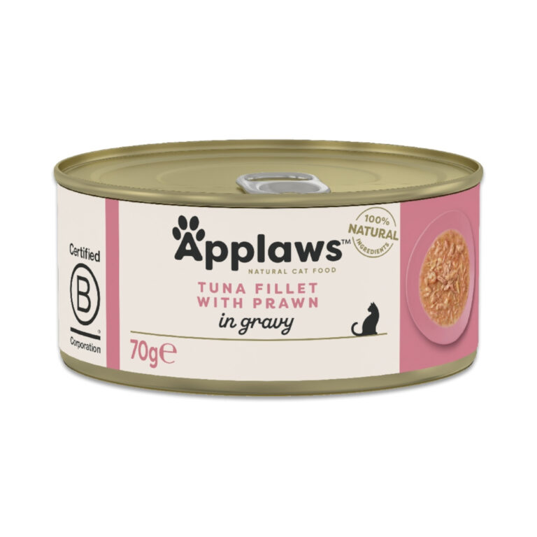 Applaws Cat en salsa 48 x 70 g - Pack Ahorro - Filete de atún con gamba