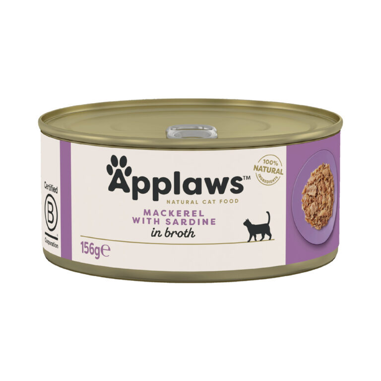 Applaws en caldo 24 x 156 g latas para gatos - Pack Ahorro - Caballa y sardina