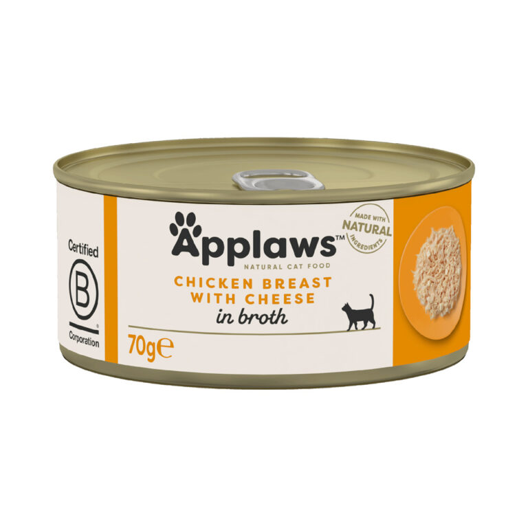Applaws en caldo 24 x 70 g latas para gatos - Pack Ahorro - Pechuga de pollo y queso