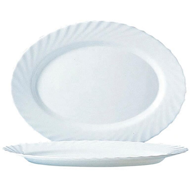 Arcoroc Fuente oval vidrio opal blanco 35cm Trianon Arcoroc