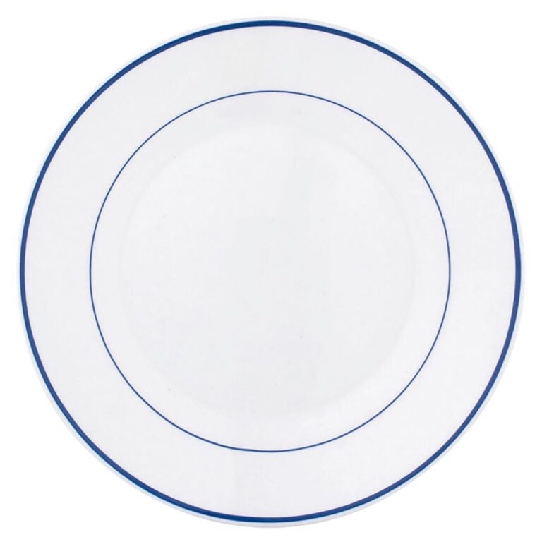 Arcoroc Juego 6 platos llanos 23cm opal bicolor Restaurant Filo Azul Arcoroc