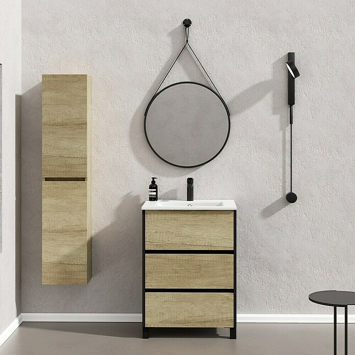 Artysan Conjunto de mueble de baño Africa (Ancho: 60 cm, 3 pzs., Nature, Mate)