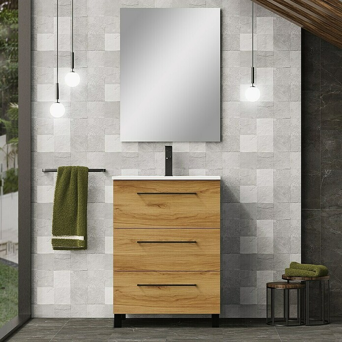 Artysan Conjunto de mueble de baño Arosa 3C (Ancho: 60 cm, 3 pzs., Teka, Mate)