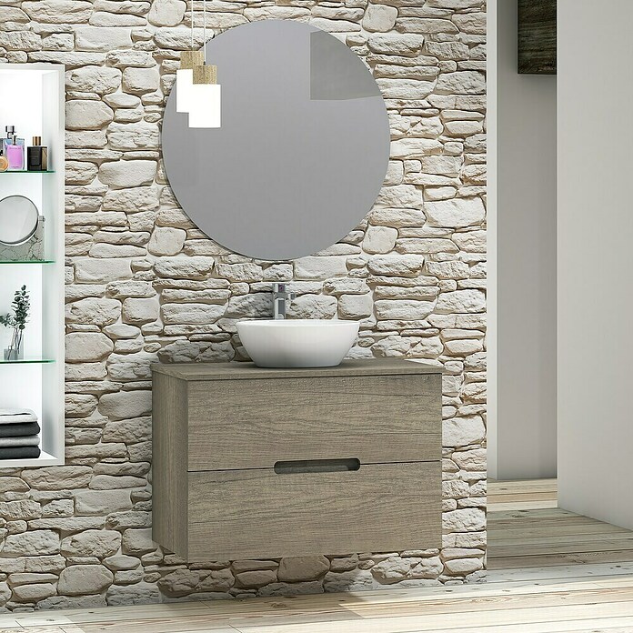 Artysan Conjunto de mueble de baño Loop Top (Ancho: 80 cm, 4 pzs., Nebraska, Mate)