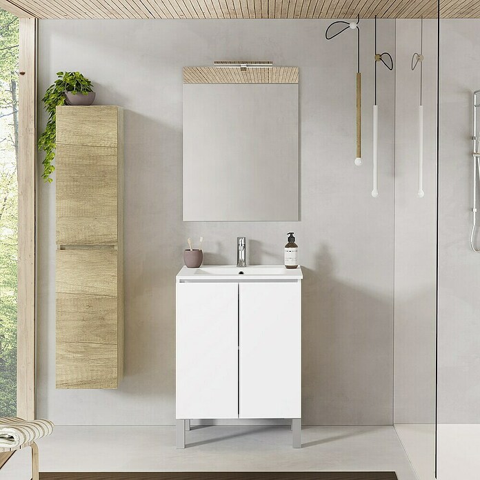 Artysan Conjunto de mueble de baño Versa (Ancho: 60 cm, 3 pzs., Blanco, Mate)